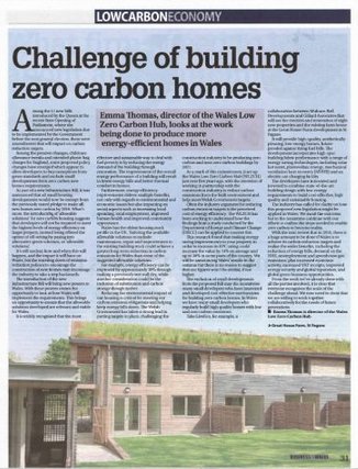 Article in Business Wales and Western Mail, July 21st 2014